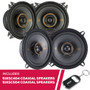 Kicker KS-Series 51KSC404 4" Coaxial Speakers & 51KSC504 5.25" Coaxial Speakers