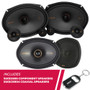Kicker 51KSS369 6x9" 3-Way Component and 51KSC6904 6x9" 2-Way Coaxial Speakers