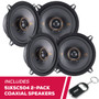 Kicker 2-Pack 51KSC504 5.25" 4 Ohms 2-Way Coaxial Speakers - High Power Handling