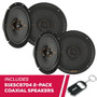 Kicker KS-Series 2-Pack 51KSC6704 6.75" Coaxial Speakers w/ High Power Handling