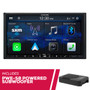 Alpine ILX-407 7"" Multimedia Receiver with PWE-S8 8"" Compact Powered Subwoofer
