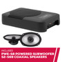 Alpine PWE-S8 8" Compact Powered Subwoofer w/ S2-S69 6x9" 2-Way Coaxial Speakers