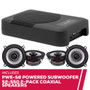 Alpine PWE-S8 8″ Powered Subwoofer System with 2-Pack S2-S50 Coaxial Speakers