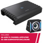 Alpine S2-A55V 5-Channel Amplifier w/ S2-SB8 8" 300W RMS Subwoofer Enclosure