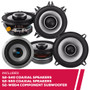 Alpine S2-S40 & S2-S50 4" & 5.25" Coaxial Speakers w/ S2-W8D4 8" Subwoofer