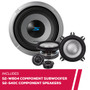 Alpine S2-W8D4 8" Component Subwoofer with S2-S40C 4" Component Speakers