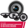 Alpine S2-W12D4 12" Component Subwoofer with S2-S65 and S2-S69 Coaxial Speakers
