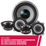 Alpine S2-W12D4 12" Component Subwoofer with S2-S50 and S2-S40 Coaxial Speakers