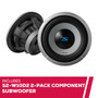 Alpine S-Series 2-Pack S2-W10D2 10" Dual 2-Ohm Voice Coils Component Subwoofer