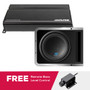 Alpine KTA-200M Mono Power Pack Amplifier W/ S-SB10V 10 Inch Subwoofer Enclosure
