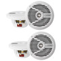 Alpine 2 Pack SPS-M601W 6.5 Inch Marine Coaxial 2 Way Speaker with White Grilles
