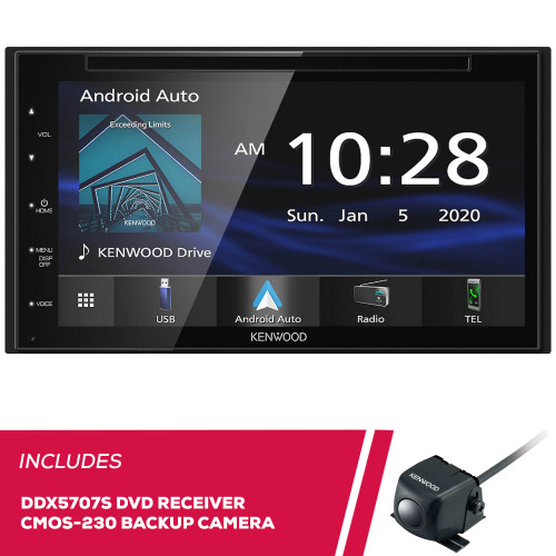 Kenwood DDX5707S 6.8 Inch DVD Receiver and CMOS-230LP Universal