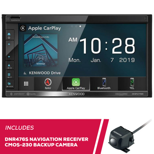 Kenwood DNR476S 6.8" Navigation Receiver and CMOS230 Universal Backup
