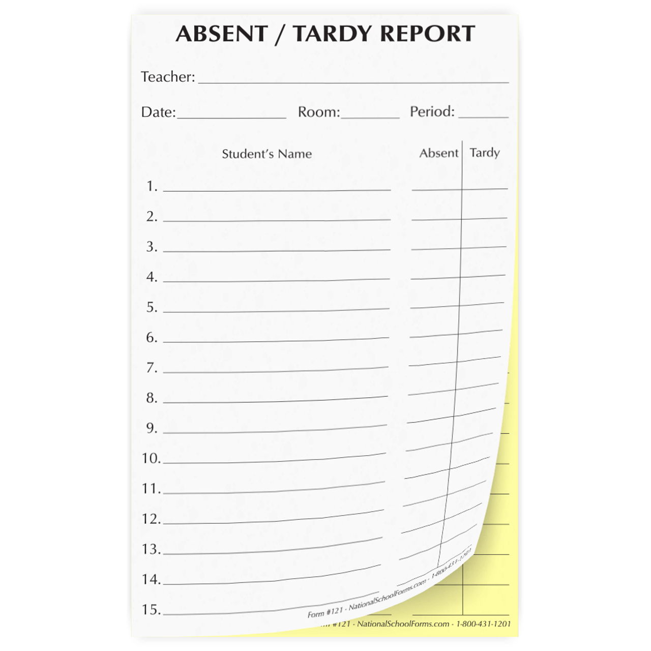 Absent/Tardy Report Slip (121)
