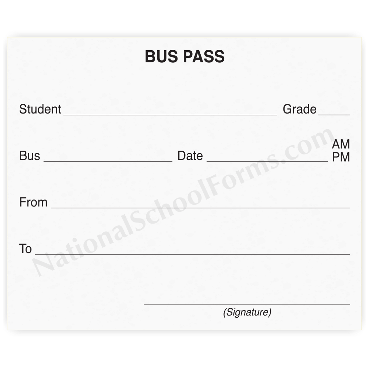 Bus Pass Slip (146)