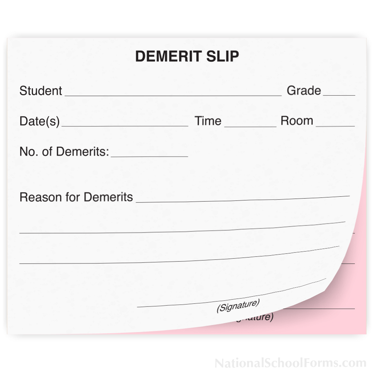 Demerit Slip NationalSchoolForms Demerit Slip NationalSchoolForms