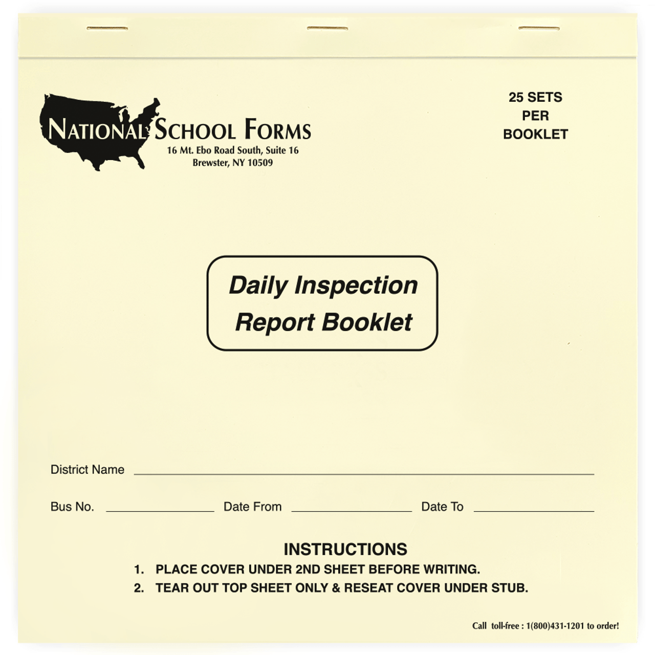 Daily Inspection Report Booklet (217)