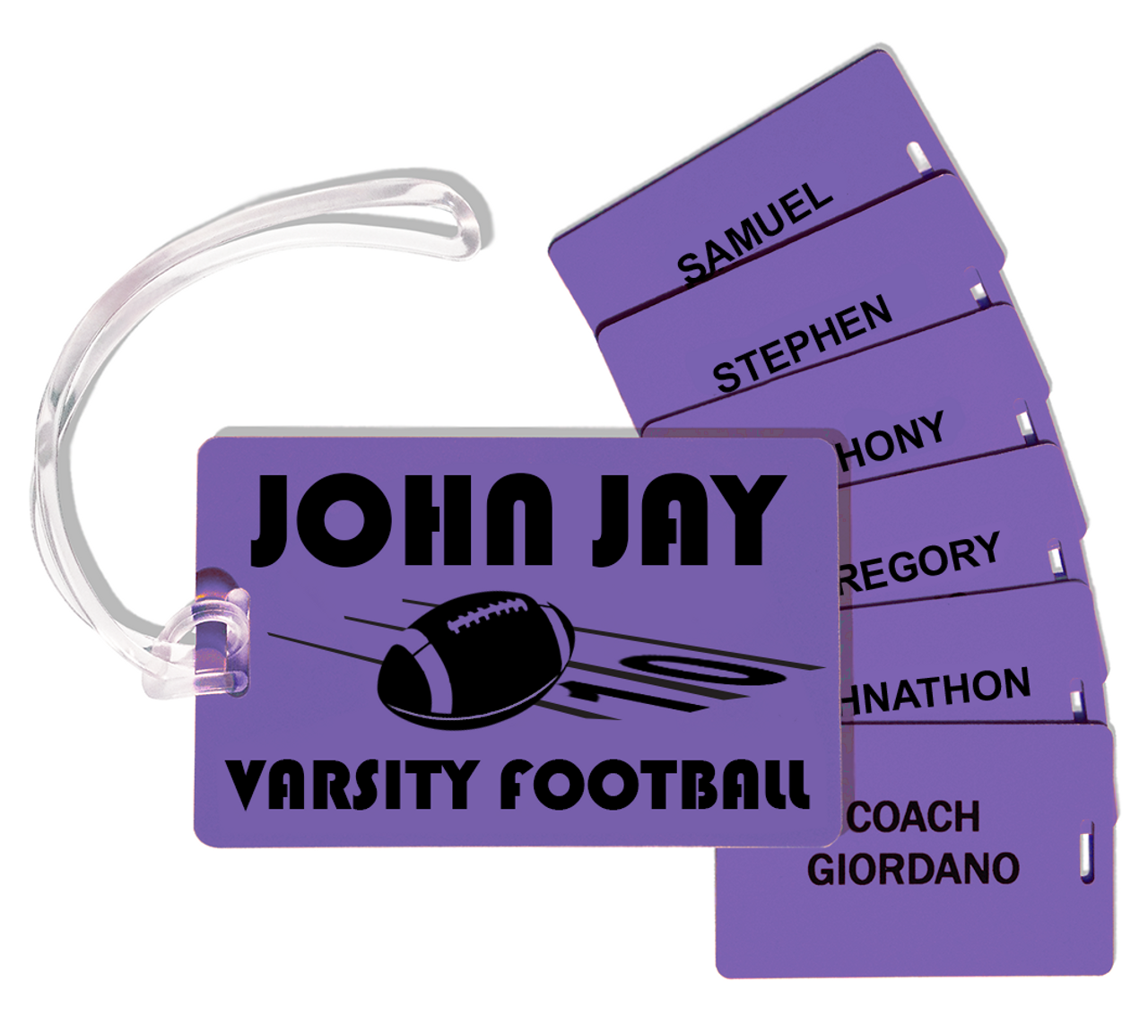 Bag and Player Tags - with mail merge option adding players' names