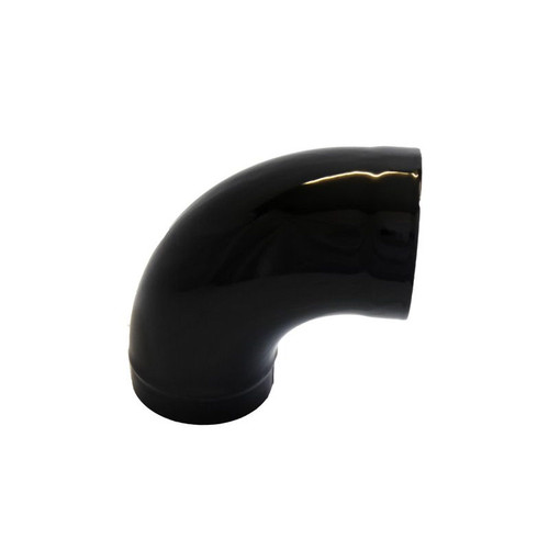 Gloss Black Vitreous Enamel 125mm Diameter 90 Degree Bend