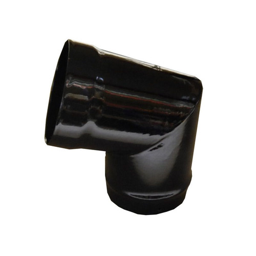 Gloss Black Vitreous Enamel 150mm Diameter 110 Degree Bend