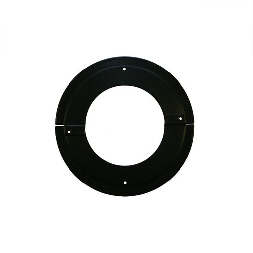 Matt Black Vitreous Enamel 100mm Diameter Split Trim Ring - 90 Degree