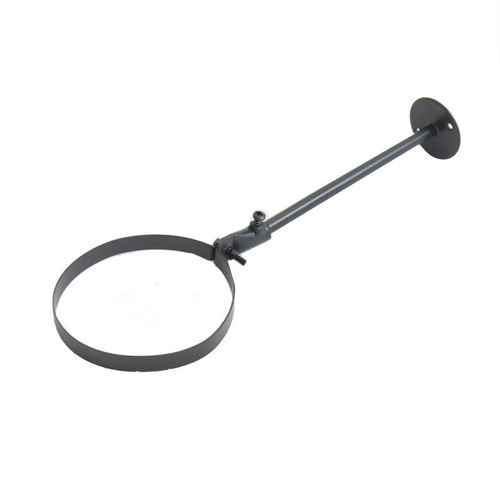Matt Black Vitreous Enamel 100mm Diameter Pole Style Wall Band