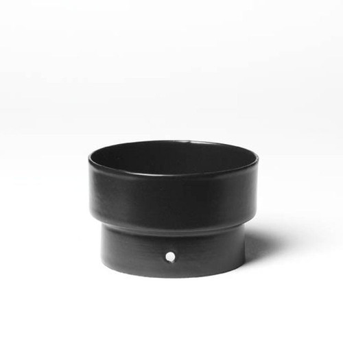 Matt Black Vitreous Enamel 100mm Diameter Cut Length Adaptor