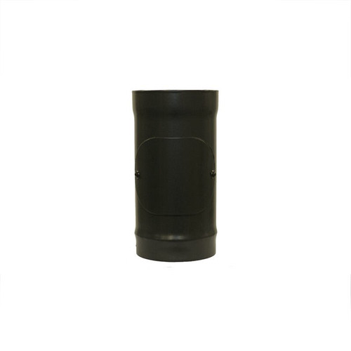 Matt Black Vitreous Enamel 100mm Diameter 300mm Pipe With Door
