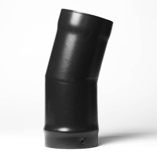 Matt Black Vitreous Enamel 125mm Diameter 15 Degree Bend