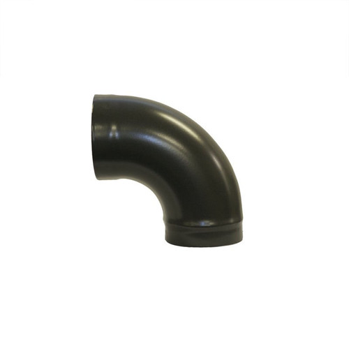 Matt Black Vitreous Enamel 150mm Diameter 90 Degree With Bend