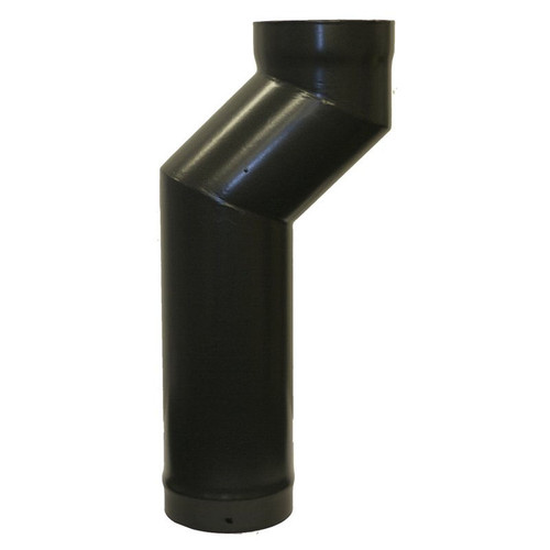 Matt Black Vitreous Enamel 150mm Diameter 50mm Offset Section