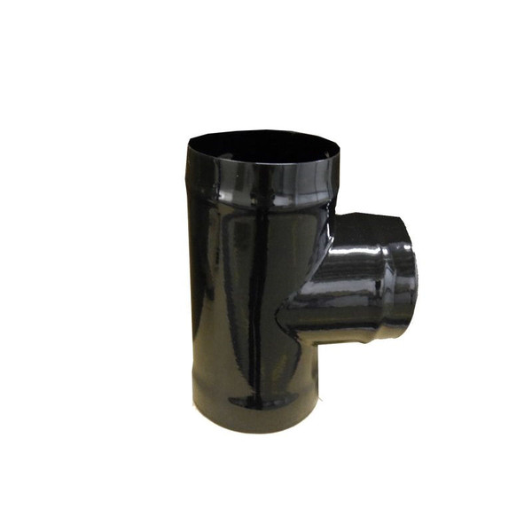 Gloss Black Vitreous Enamel 100mm Diameter 90 Degree Tee