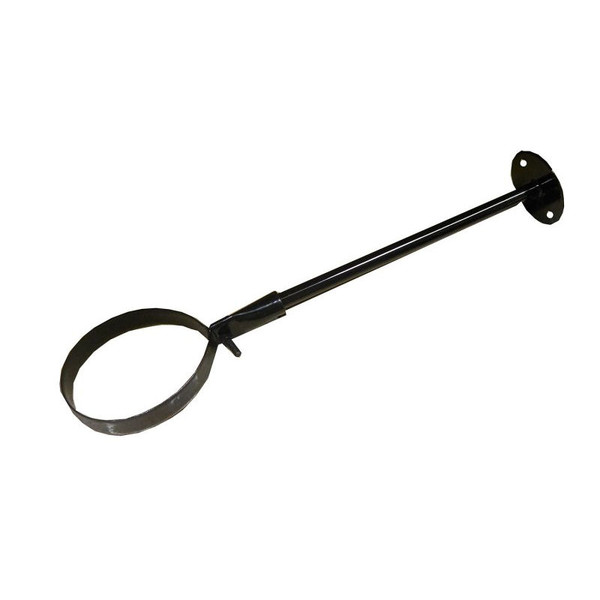 Gloss Black Vitreous Enamel 125mm Diameter Pole Extension Wall Band