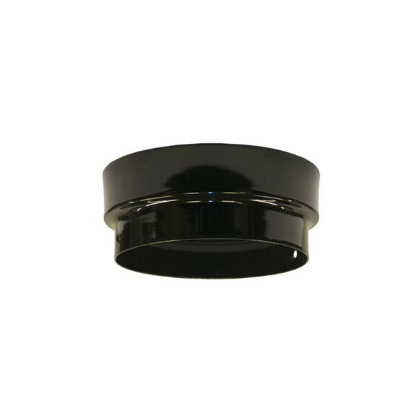 Gloss Black Vitreous Enamel 150mm Diameter Cut Length Adaptor