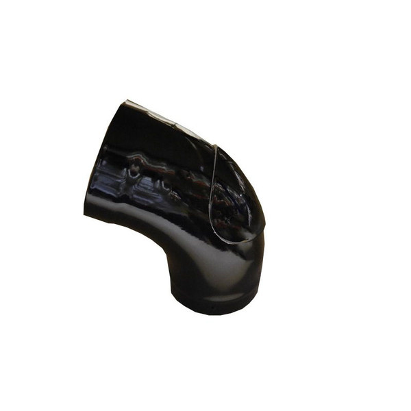 Gloss Black Vitreous Enamel 175mm Diameter 110 Degree Bend With Door