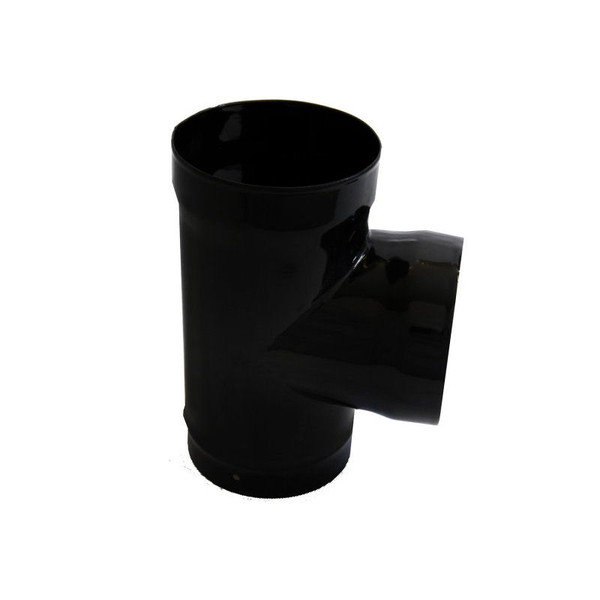 Gloss Black Vitreous Enamel 200mm Diameter 90 Degree Stabiliser Tee