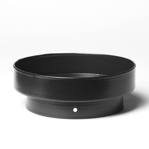 Matt Black Vitreous Enamel 100mm Diameter Spun Increaser To 125mm Diameter Vitreous Enamel