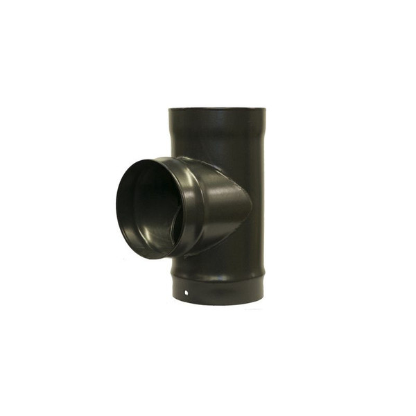 Matt Black Vitreous Enamel 125mm Diameter 90 Degree Tee