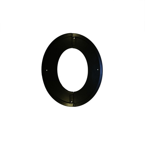 Matt Black Vitreous Enamel 150mm Diameter Angled Trim Ring - 45 Degree
