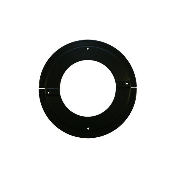 Matt Black Vitreous Enamel 175mm Diameter Split Trim Ring - 90 Degree