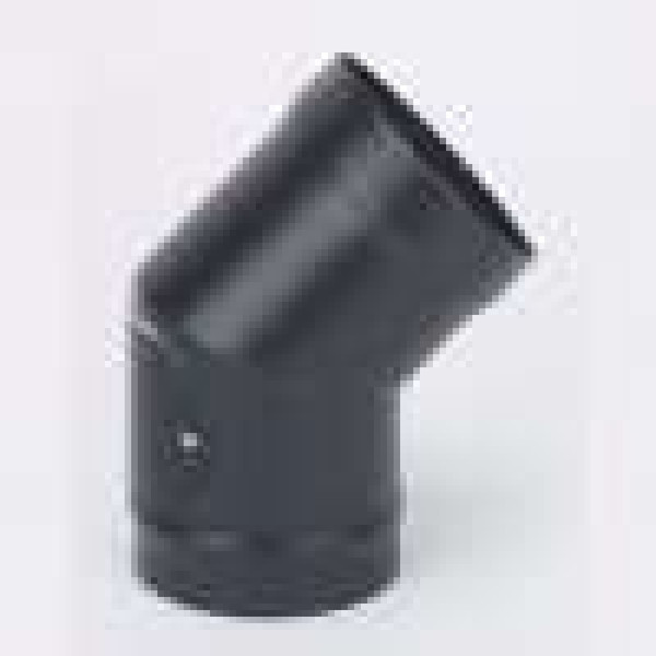 Matt Black Vitreous Enamel 200mm Diameter 45 Degree Bend With Door (Mitred)