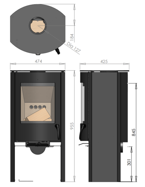 C&J Go Eco Circulus Freestanding Wood Stove