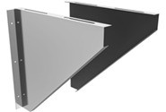 C&J Insta-Pro Twin Wall Black Triangle Bracket Pair (must be ordered with INS-50010 5" Base Wall Support)