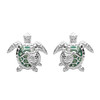 Green Turtle & Baby Stud Earrings