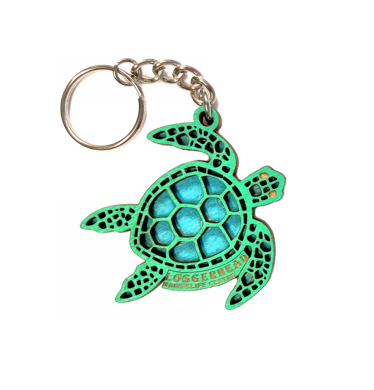 Wooden sea sales turtle keychain