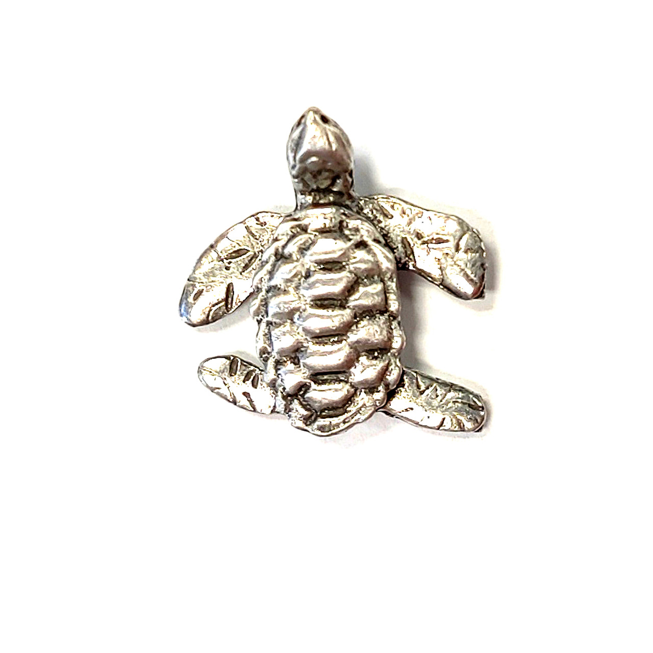 Pewter Sea Turtle Lapel Pin - Loggerhead Marinelife Center