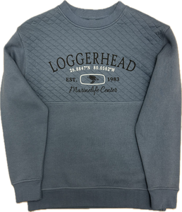 Semi-Quilted Fleece Crew Sweatshirt