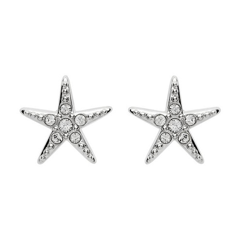 Starfish Stud Crystal Earrings