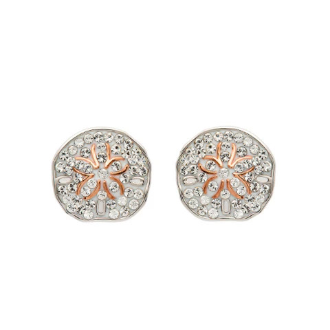 Sterling Silver Sand Dollar Stud Earrings