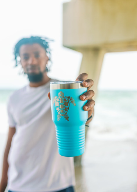 Sea Turtle Mandala - Engraved YETI Tumbler